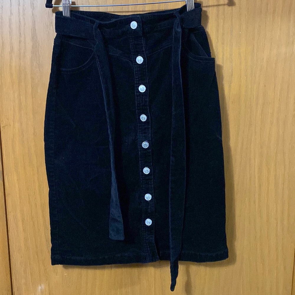Black corduroy skirt